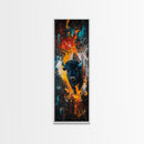 Abstract Bison Canvas Print Southwest Wall Art Rustic Decor Tall Narrow Art Living Room Art Vertical Wall Art Gift Idea Him
