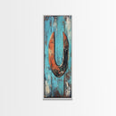 Rustic Horseshoe Art Framed Canvas Print Wabi Sabi Wall Art Farmhouse Decor Western Art Rustic Wall Art Above Sofa Art