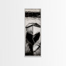 Monochrome Boat Reflection Framed Canvas Print nautical painting moody art coastal wall art nautical wall art gift idea for him