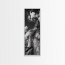 Bohemian Man, Clifftop Reflection, Framed Canvas Print, Coastal Cowgirl Wall Art, Rustic Décor, Boho Art, Minimalist Art