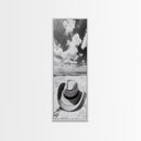 Straw Cowboy Hat, Beach Photography, Framed Canvas Print, Coastal Cowgirl, Wall Art, Rustic Décor, Minimalist Wall Art