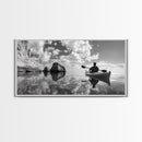 Kayak, Coastal Landscape Art, Nautical Painting, Extra Wide Art, Adventure Art, Seascape Painting, Panoramic Art, Canvas Print