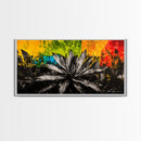 Agave Plant, southwest wall art, botanical prints, desert painting, abstract painting, extra wide art, framed canvas print, boho art