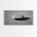 Zen rock, minimalist art, wabi sabi art, Japanese decor, meditation wall art, extra wide art, horizontal wall art, framed canvas print