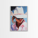 Cowgirl, Western Art, Rustic Decor, Coastal Cowgirl Wall Art, Canvas Print, Gift Idea For Her, Bedroom Art, Above Bed Wall Art