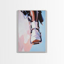 Pink Cowboy Boots, Coastal Cowgirl Art, Western Aesthetic, Framed Canvas Print, Rustic Decor, Light Pink Wall Art, Bedroom Art, Farmhouse Art, Gift Idea