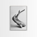 Driftwood Sculpture, wabi sabi art, rustic decor, minimalist art, botanical prints, farmhouse art, framed canvas print, living room art