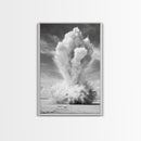 Explosion art, science art, moody art, dark romance painting, wabi sabi art, unique wall art, rustic decor, canvas print, above sofa art