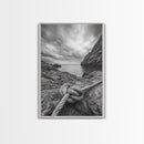 Nautical art, rope knot, coastal decor, moody art, wabi sabi art, rustic photography, living room art, canvas print, panoramic wall art