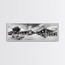 Rustic market, farmhouse art, country decor, panoramic art, extra wide art, rustic wall art, framed canvas print, landscape painting, wabi sabi art