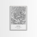 Seoul Street Map, South Korea Map, Asia City Map Print, Minimalist Art, Wall Art, Canvas Print, Travel Gift For Women, Travel Wall Décor