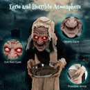 5.2 Feet Halloween Animated Standing Greeter Old Lady with Candy Dish by LJGDeals