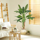 5.3 Feet Tall Bird of Paradise Artificial Plant Faux Banana Leaf Tree by LJGDeals