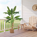 5.3 Feet Tall Bird of Paradise Artificial Plant Faux Banana Leaf Tree by LJGDeals