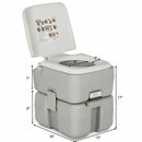 5.3 Gallon Portable Travel Toilet with Piston Pump Flush by LJGDeals