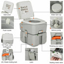 5.3 Gallon Portable Travel Toilet with Piston Pump Flush by LJGDeals
