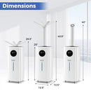 5.5Gal Humidifier with 360¬∞ Nozzles and Wheels for Large Room-White by LJGDeals