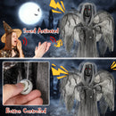 5.5ft Halloween Animatronic Decoration with Light Up Eyes and Shaking Wings