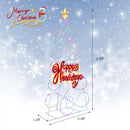 5.6 FT Outdoor Colorful Christmas Tree with 216 LED Lights and 6 Lighting Modes by LJGDeals