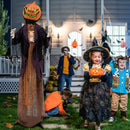 5.6 Feet Halloween Animated Standing Pumpkin Scarecrow by LJGDeals