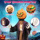 5.6 Feet Halloween Animated Standing Pumpkin Scarecrow by LJGDeals
