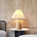 Conical Gusnow Travertine Table Lamp