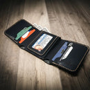 Badge Trifold Wallet by Bull Sheath Leather