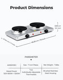 1800W Double Hot Plate Electric Countertop Burner by LJGDeals