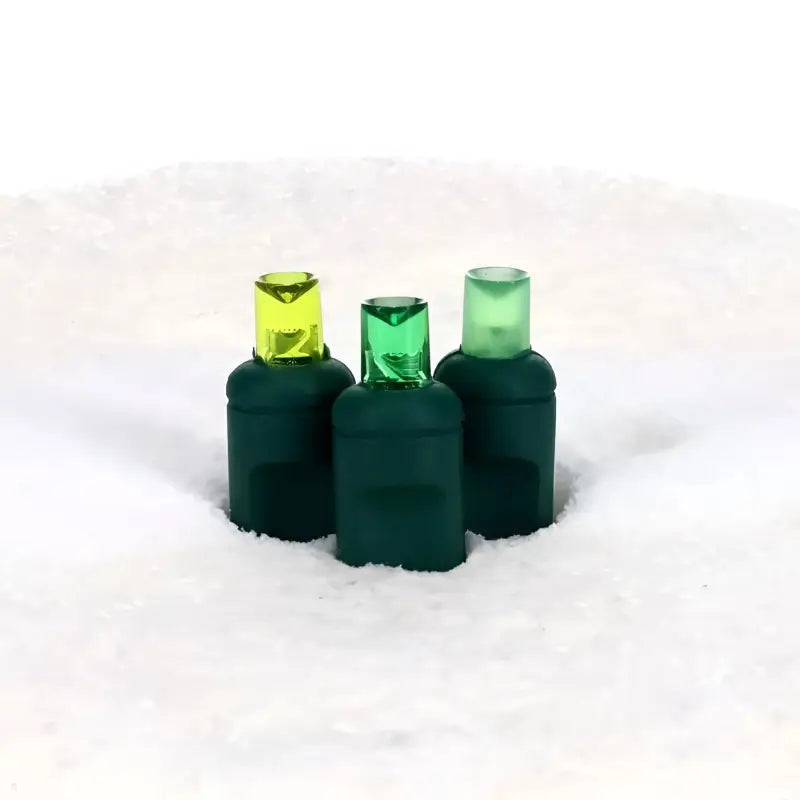 50 5mm ColorSplash Shamrock Green, Lime Green, Gold LED Christmas Lights, 6" Spacing