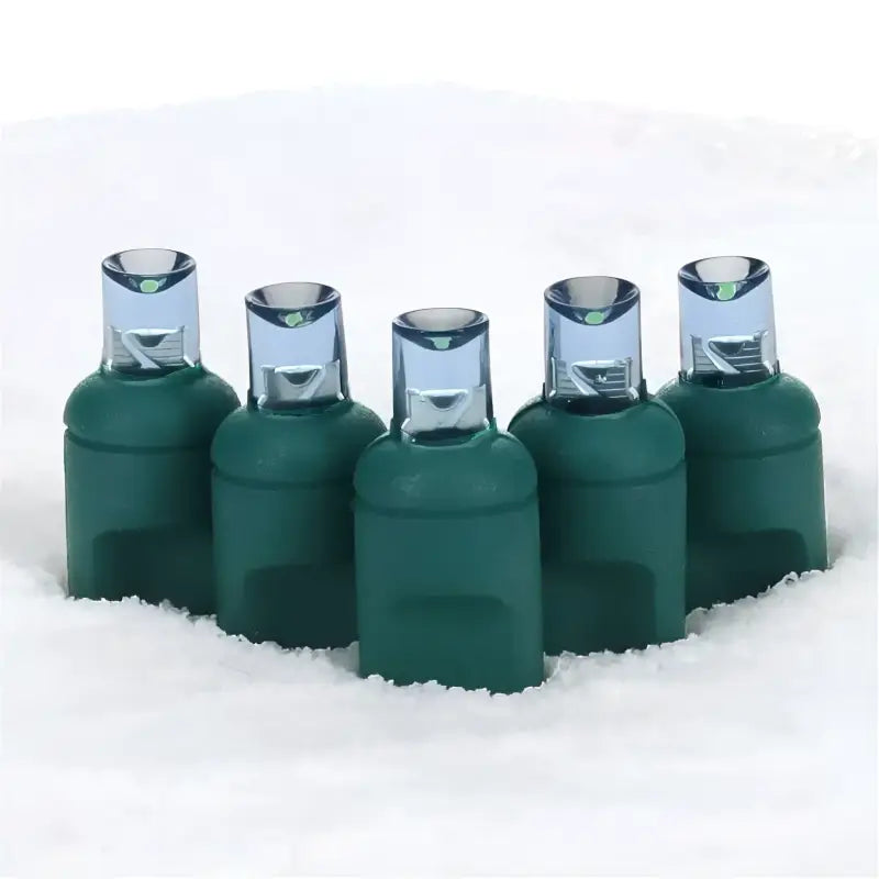 50 5mm Teal LED Christmas Lights, 4" Spacing