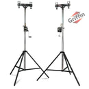 GRIFFIN Crank Lighting Truss Stands - T Adapter Bar & DJ Booth Trussing System for Light Cans & Speakers - Pro-Audio Stage Platform Hardware Package by GeekStands.com