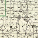 Vintage Map of St. Clair County, Illinois 1876