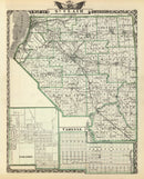 Vintage Map of St. Clair County, Illinois 1876