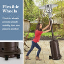 50000 BTU Garden Propane Standing LP Gas Steel Accessories Heater-Bronze
