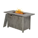 43 Inch 50 000 BTU Propane Fire Pit Table with Removable Lid-Gray by LJGDeals