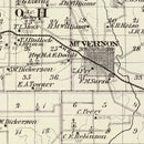 Vintage Map of Jefferson County, Illinois 1876