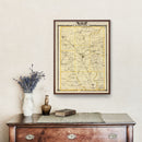 Vintage Map of Hamilton County, Illinois 1876