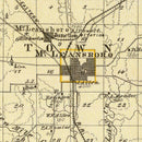 Vintage Map of Hamilton County, Illinois 1876