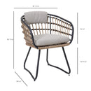 7-Piece Outdoor Wicker Dining Set with Wood-Plastic Composite Board Table by HouseOfZazla