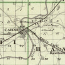 Vintage Map of White County, Illinois 1876