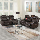 Power Motion Living Room Set With USB Port, Adjustable Headrest, Cup Holder by HouseOfZazla