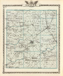 Vintage Map of Saline County, Illinois 1876
