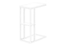 Accent Table, C-Shaped, Marble Look Contemporary & Modern Convenient Design by HouseOfZazla
