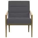 Kirra Upholstered Metal Arm Accent Chair Dark Grey