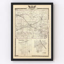 Vintage Map of Perry County, Illinois 1876