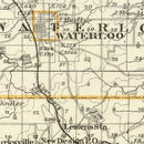 Vintage Map of Monroe County, Illinois 1876