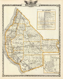 Vintage Map of Monroe County, Illinois 1876