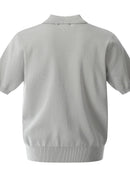 Button Detail Short Sleeve Knit Polo