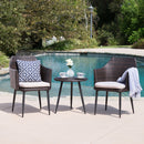 Kenneth 3 Pieces Chat Set Outdoor Furniture - Brown Multi by HouseOfZazla