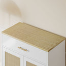 Cat Litter Box Enclosure With Scratch Pad, Hidden Litter Box Furniture, Wooden Pet House Sideboard, Storage Cabinet, Fit Most Cat And Litter Box, For Living Room Bedroom Office - White / Light Brown by HouseOfZazla